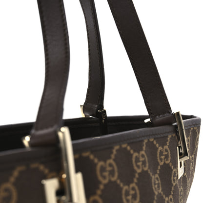 Gucci Monogram Small Bucket Tote Brown 12 of 14