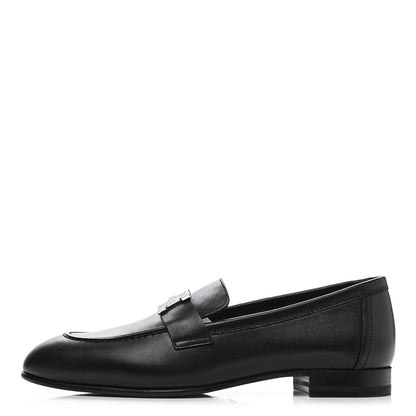 Hermes Goatskin Womens Paris Loafers 36 Black 1 of 8