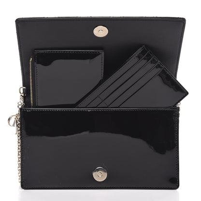Christian Dior Patent Cannage Lady Dior Clutch Black 10 of 11