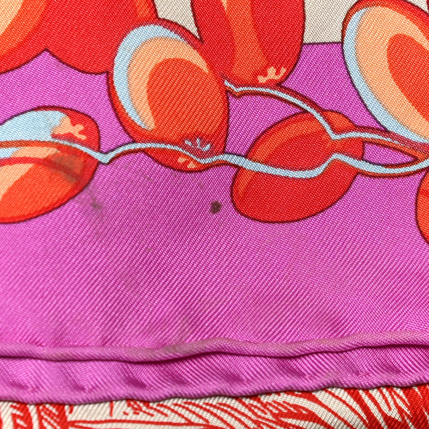 Hermes Silk Mythiques Phoenix Coloriage Scarf 90 Fuchsia Cobalt Orange 6 of 7