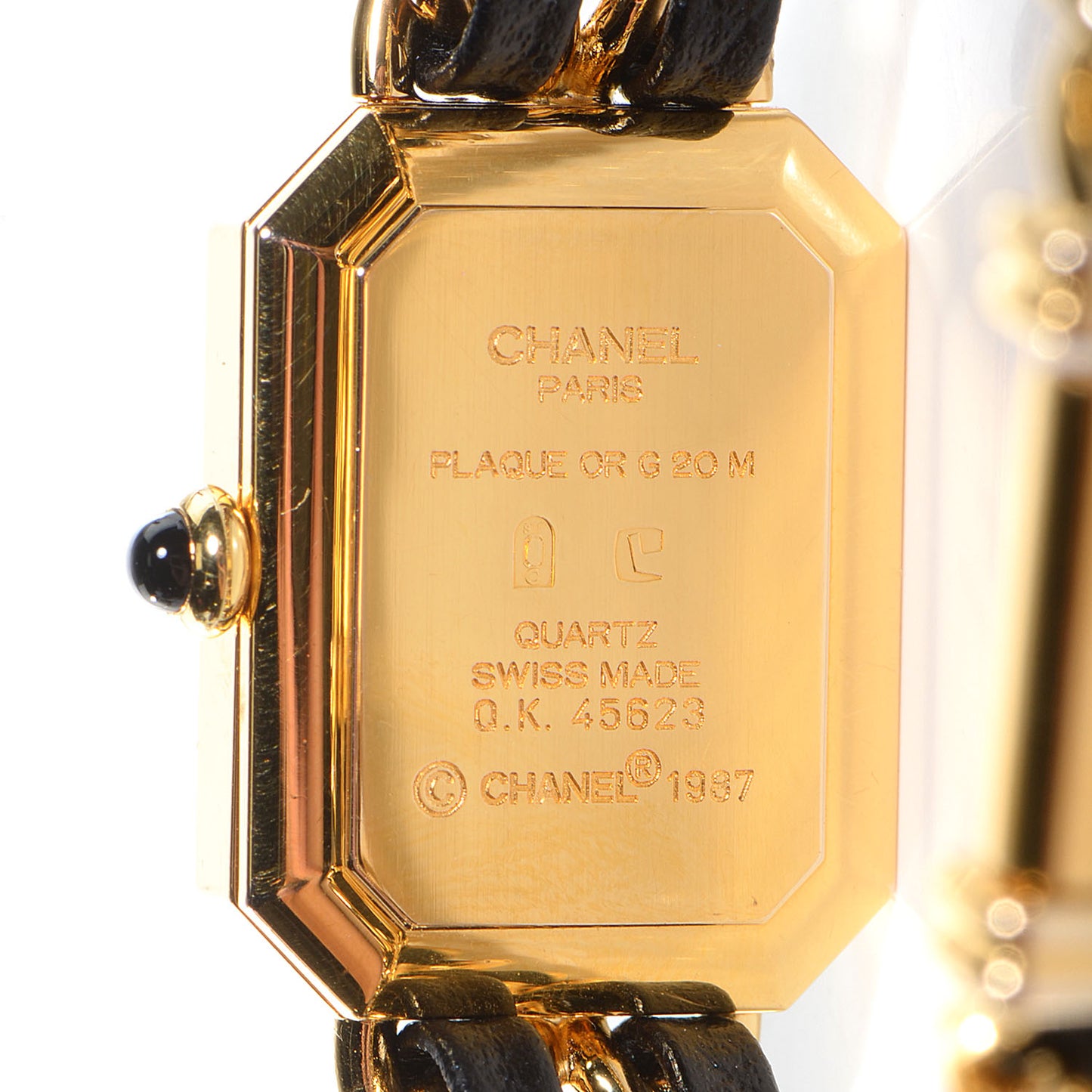 Stainless Steel Lambskin 20mm Chain Premiere Quartz Watch Gold M