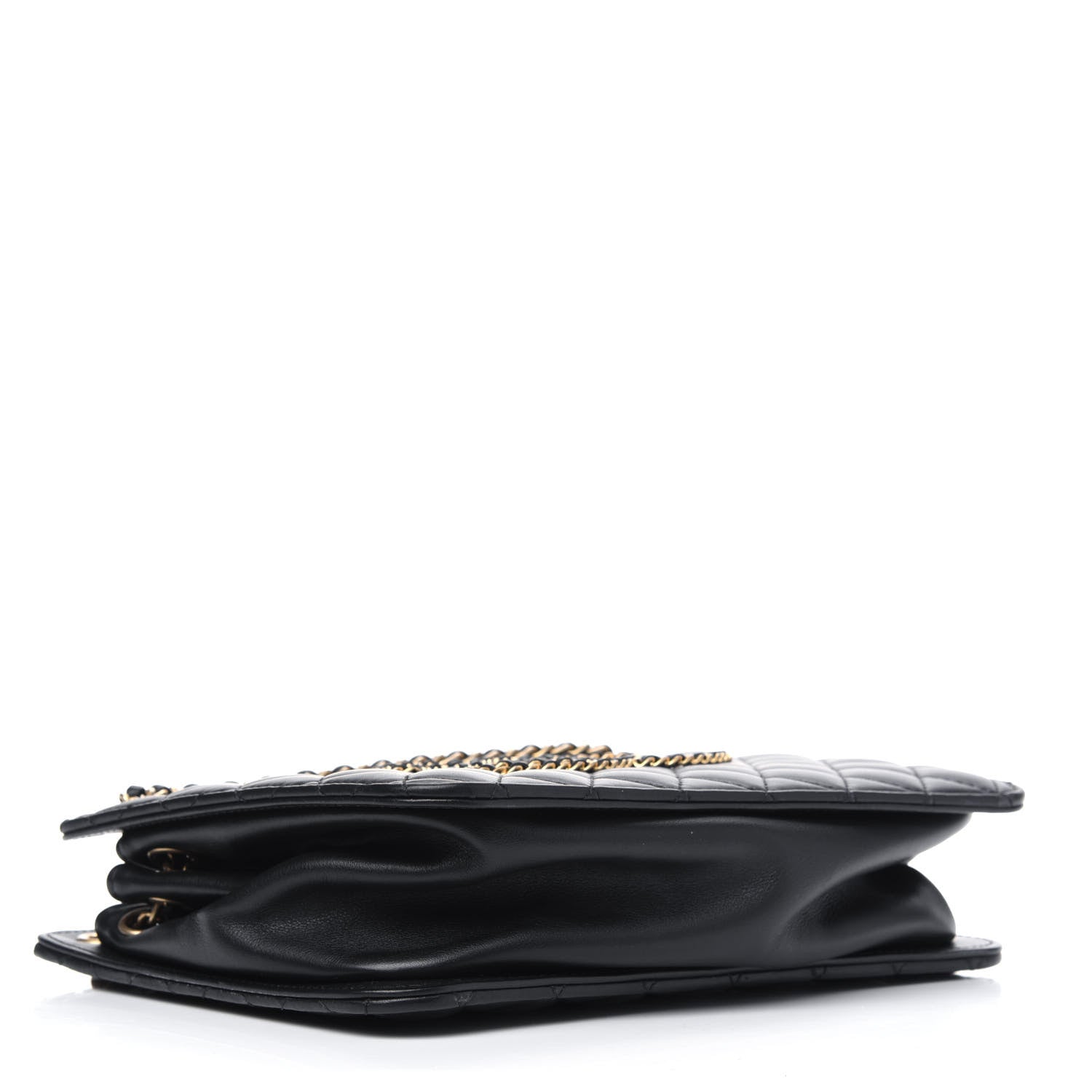 Chanel Calfskin Quilted CC Chain Accordion Tote Black 3 of 4