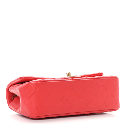 Chanel Lambskin Quilted Mini Rectangular Flap Red 4 of 10