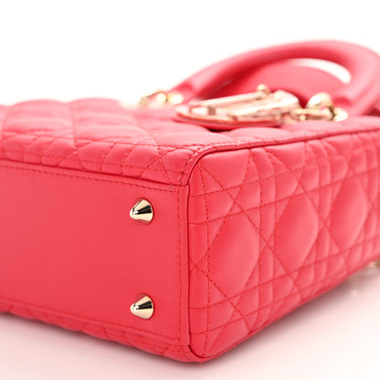 Christian Dior Lambskin Cannage Small My ABCDior Lady Dior Red 10 of 10