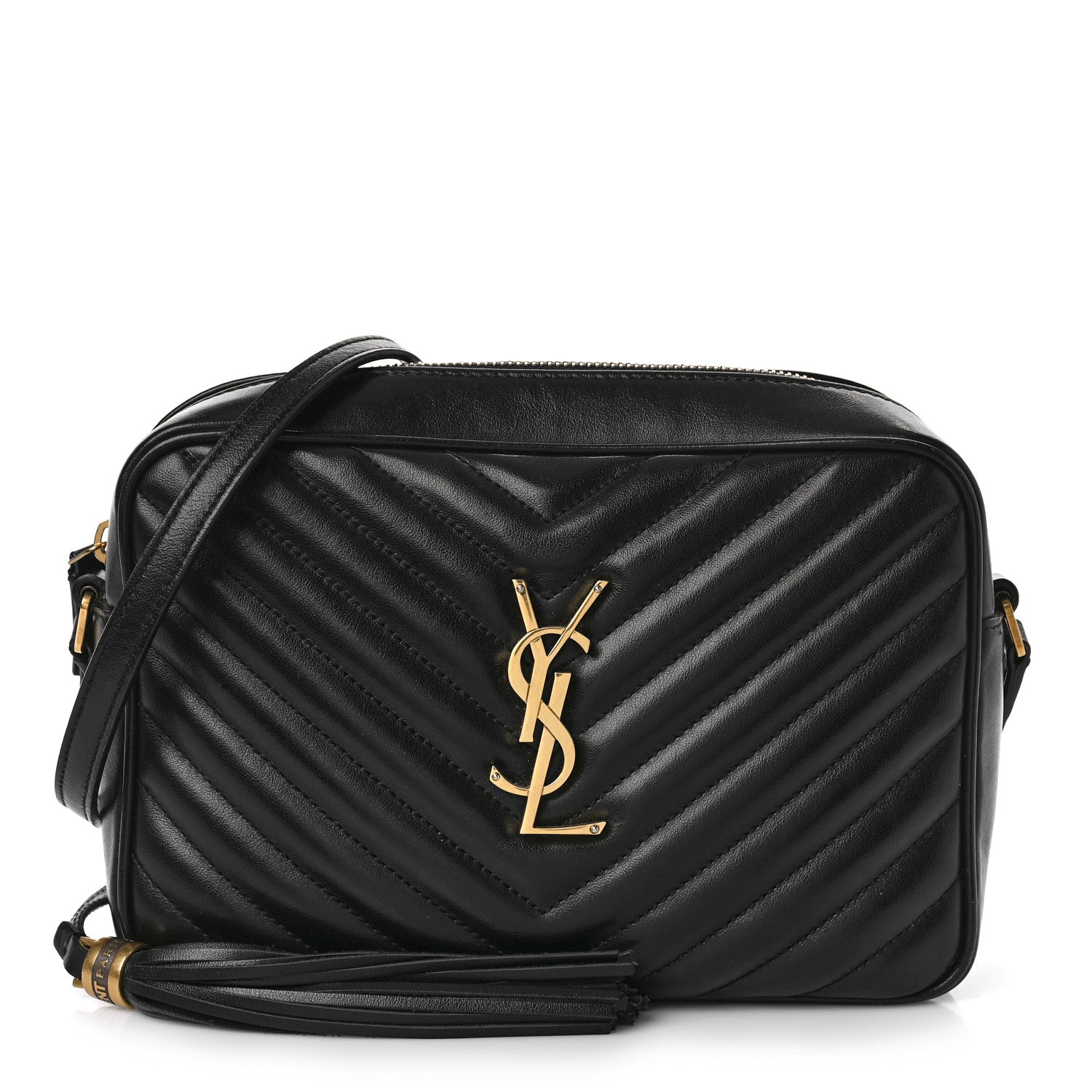 Saint Laurent Calfskin Matelasse Monogram Lou Camera Bag Black 1 of 9