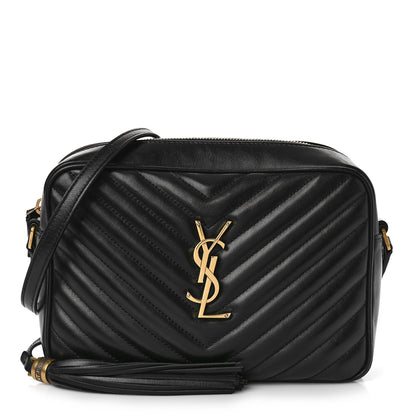 Saint Laurent Calfskin Matelasse Monogram Lou Camera Bag Black 1 of 9