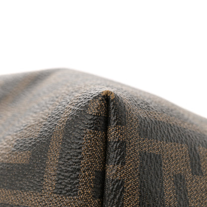 Fendi Zucca Spalmati Medium Roll Tote Tobacco Pavone 11 of 12