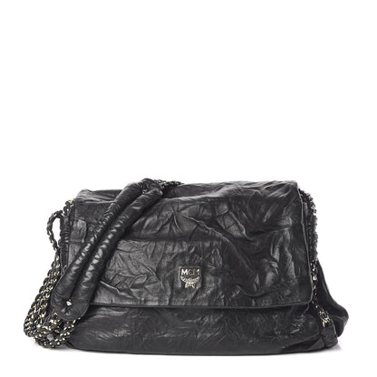MCM Lambskin Flap Bag Black 1 of 12