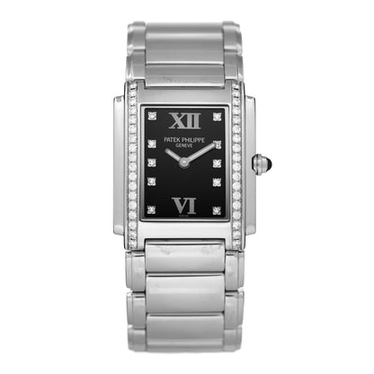 Patek Philippe Stainless Steel Diamond 25mm Twenty-4 Quartz Watch Black 4910/10A-001 1 of 4