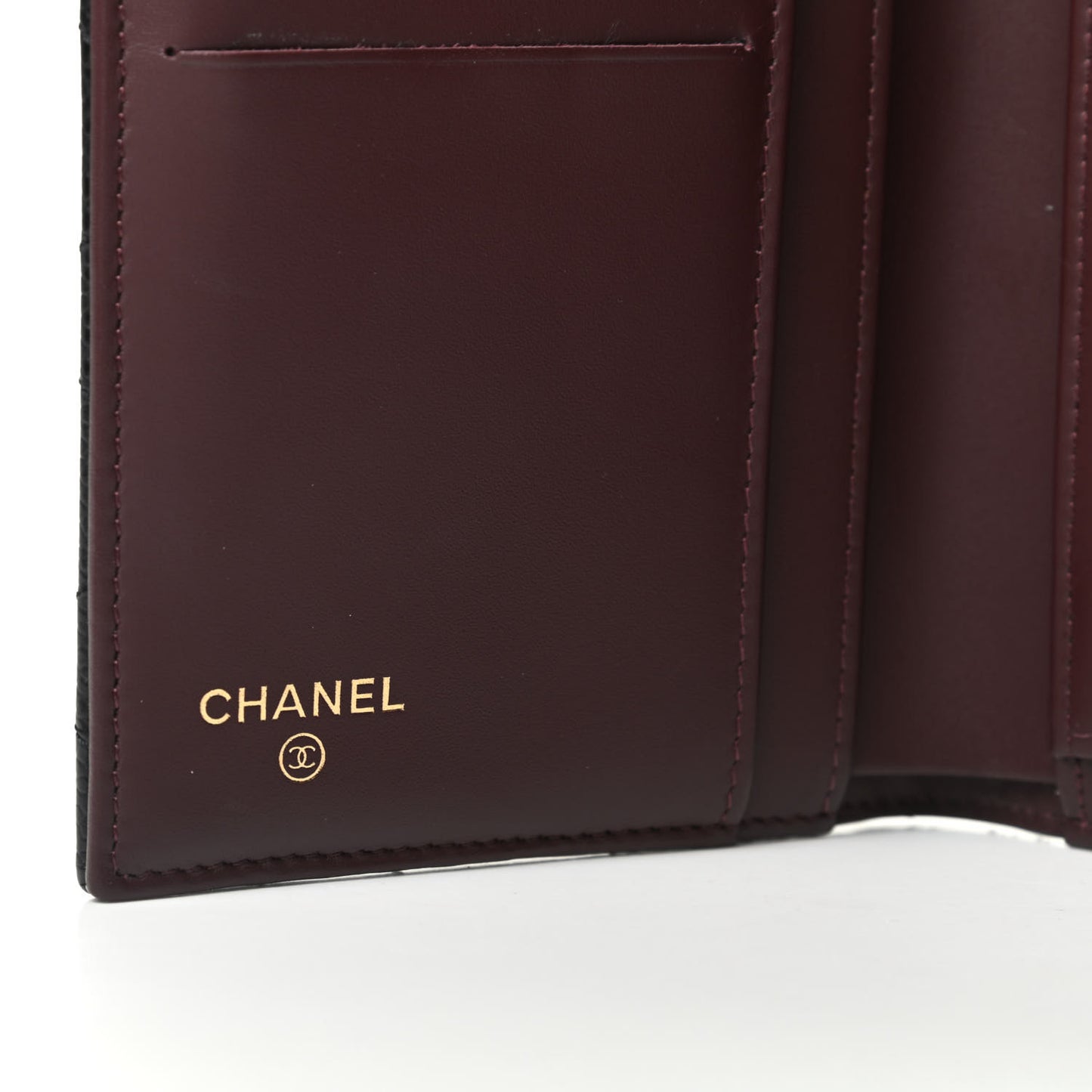 Caviar Quilted Long Flap Wallet Black