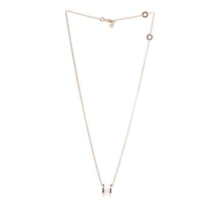 Bulgari 18K Rose Gold White Ceramic B.Zero1 Pendant Necklace 3 of 6