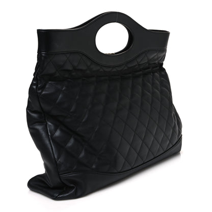 Chanel Lambskin Quilted Large 31 Shopping Bag Black 2 of 9