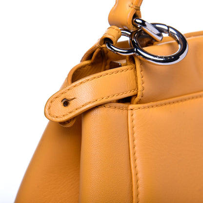 Fendi Nappa Mini Peekaboo Iconic Satchel Giallo Syrup 17 of 25