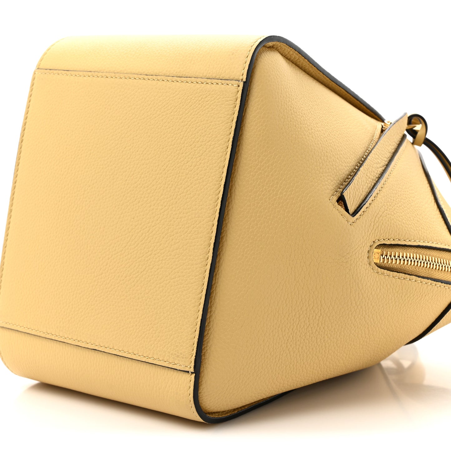 Soft Grained Calfskin Compact Hammock Shoulder Bag Dark Butter