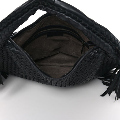 Bottega Veneta Nappa Intrecciato Veneta Large Fringed Hobo Black 4 of 7