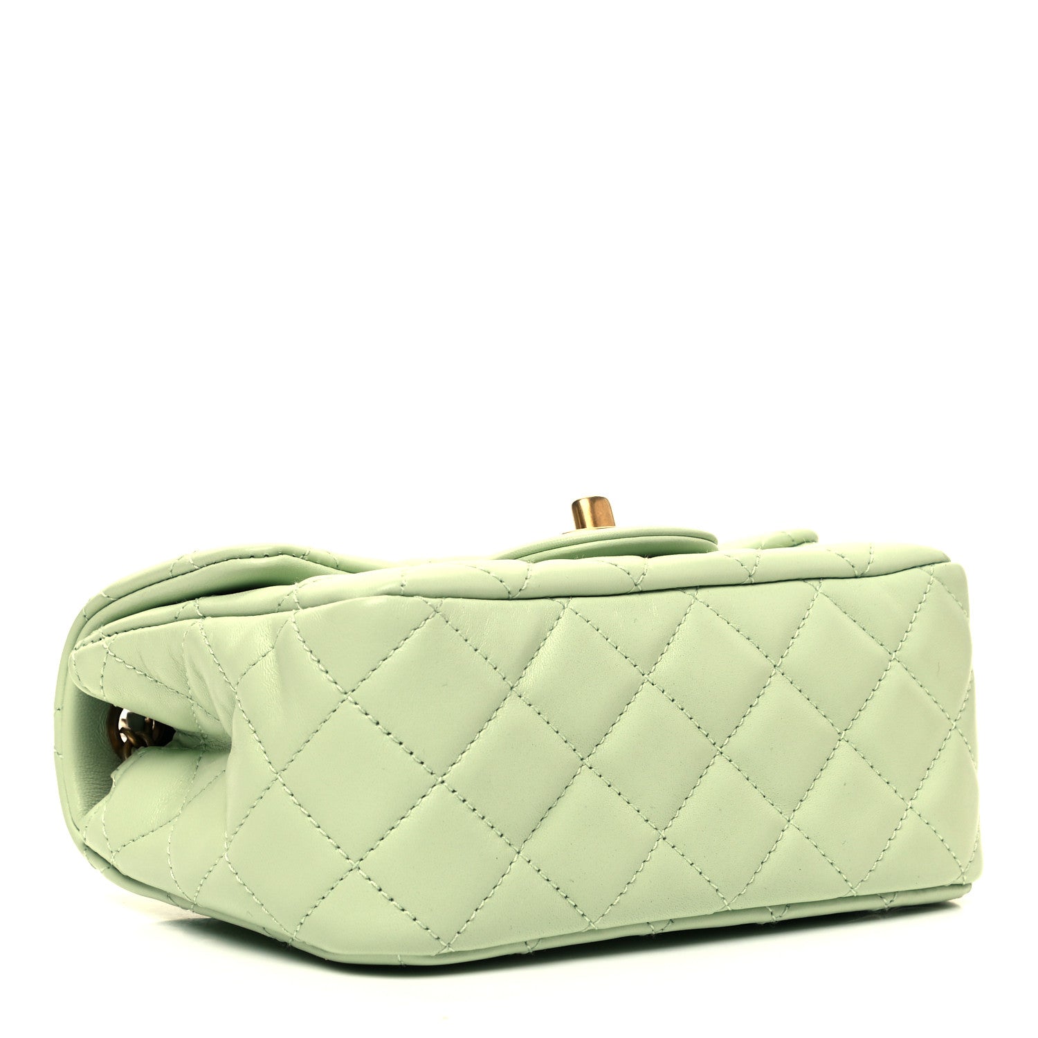 Chanel Lambskin Quilted Mini Pearl Crush Flap Light Green 4 of 9