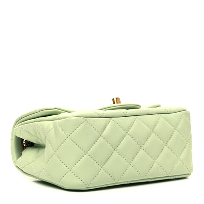 Chanel Lambskin Quilted Mini Pearl Crush Flap Light Green 4 of 9
