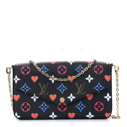 Louis Vuitton Game On Felicie Chain Wallet Black 1 of 8