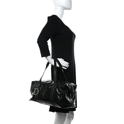 Christian Dior Vinyl Cannage Duffle Black 2 of 11