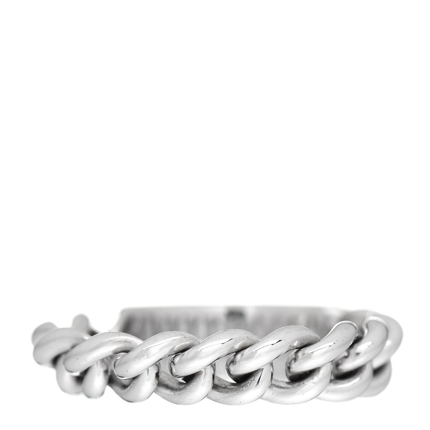 18K White Gold Gourmette Ring 53 6.5