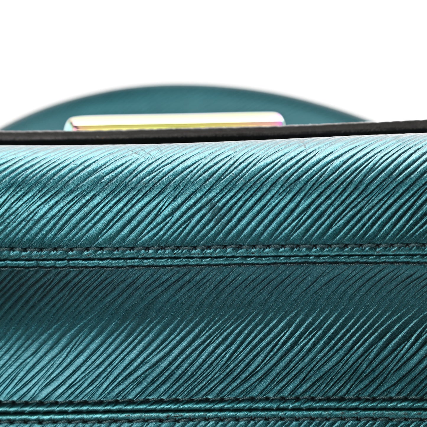 Epi Twist Scarabeo Shoulder Bag MM Blue Boreale