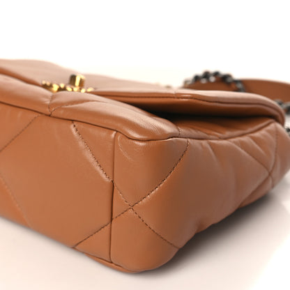 Chanel Lambskin Quilted Medium Chanel 19 Flap Brown 9 of 10