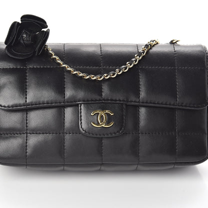 Chanel Lambskin Quilted Mini Chocolate Bar Camellia Flap Black 8 of 11