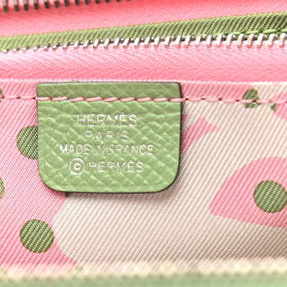 Hermes Epsom Silk'In Compact Wallet Vert Criquet 6 of 8