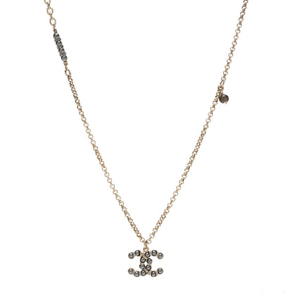 Chanel Ruthenium Pearl CC Pendant Necklace Grey 1 of 4