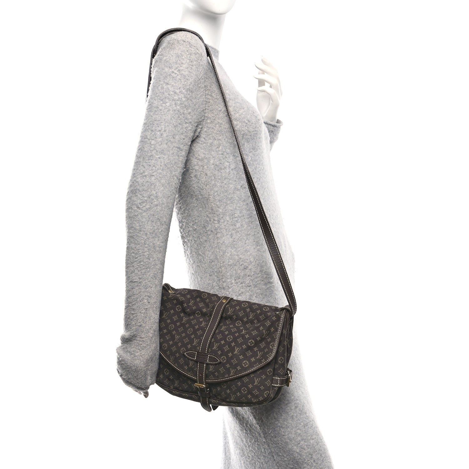 Louis Vuitton Monogram Mini Lin Saumur Ebene 2 of 9