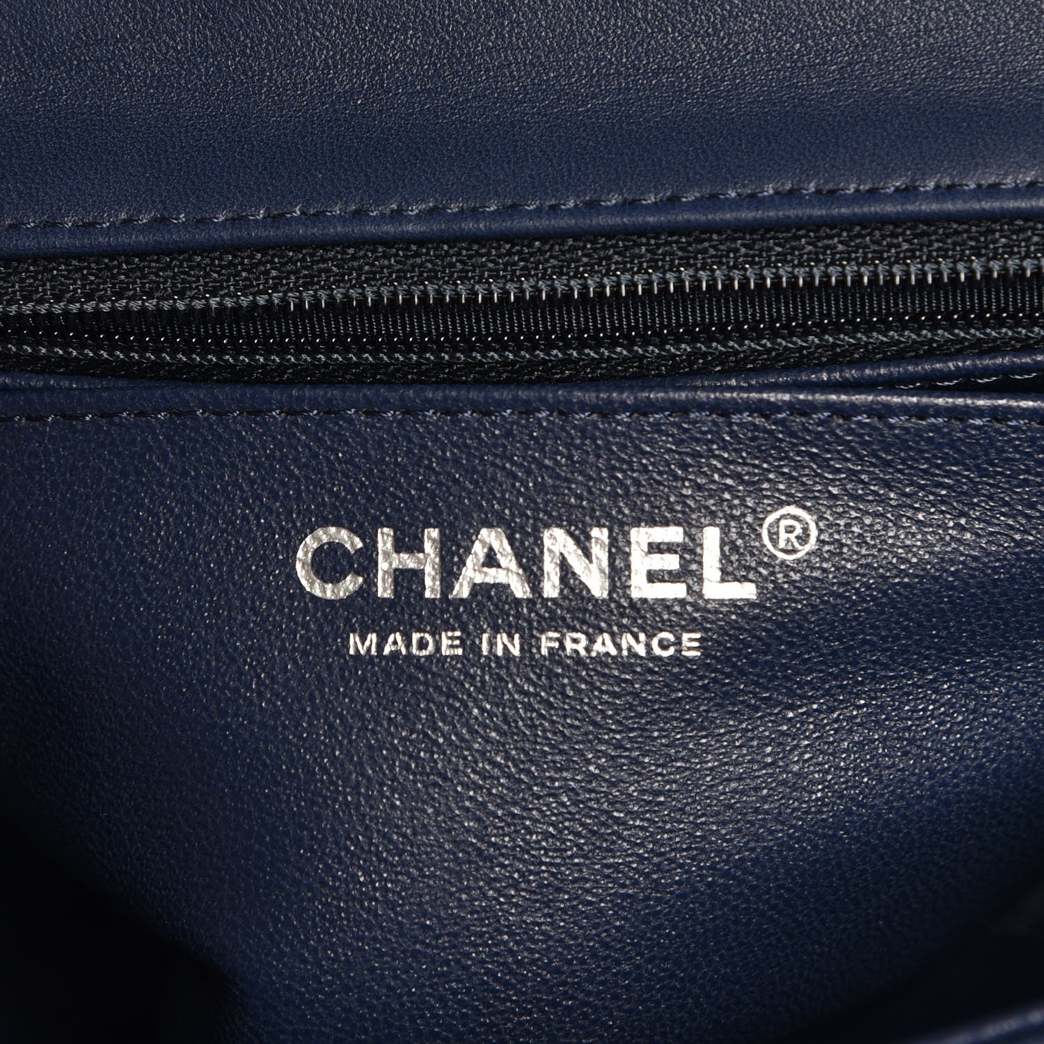 Chanel Lambskin Quilted Mini Square Flap Navy 6 of 8