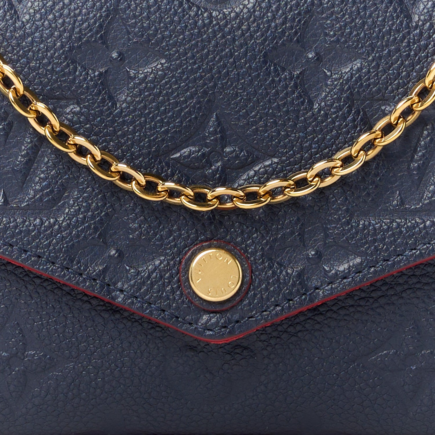 Louis Vuitton Empreinte Pochette Felicie Chain Wallet Marine Rouge 13 of 15