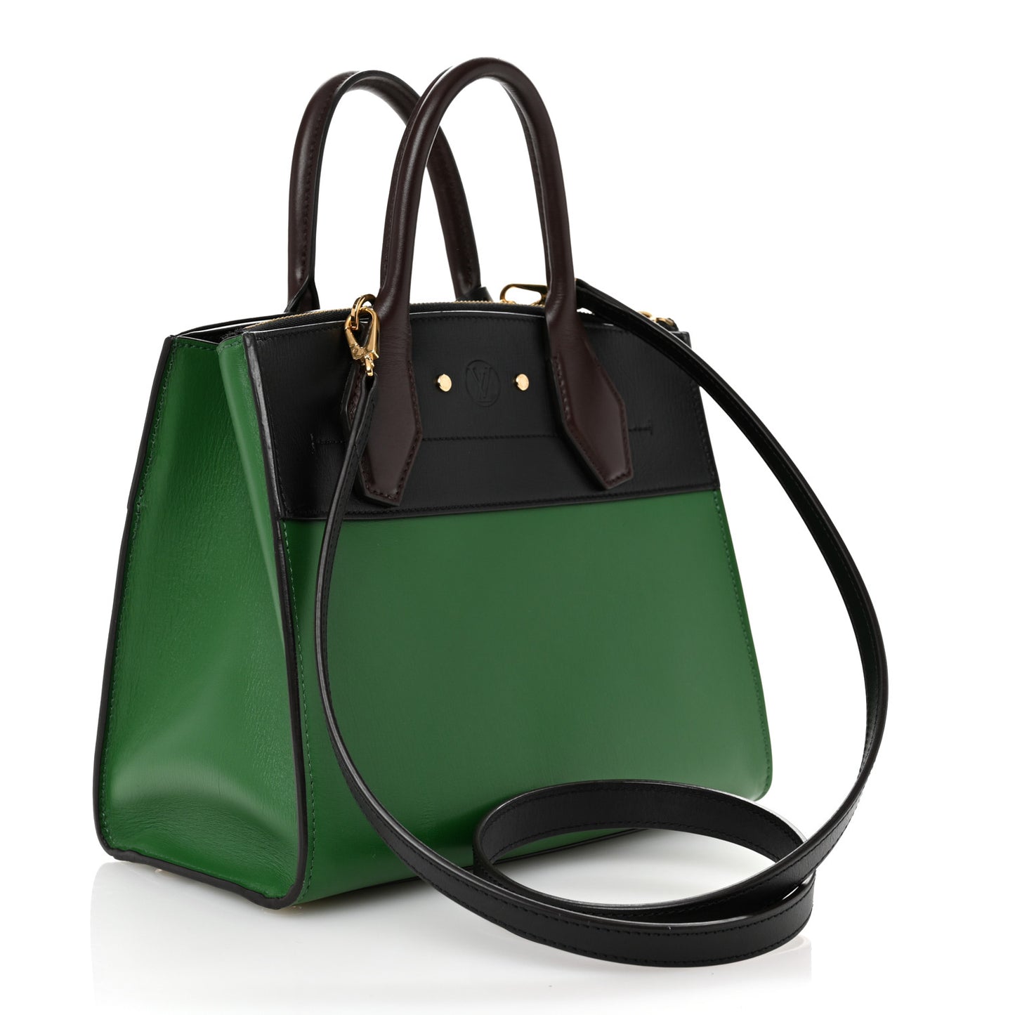 Calfskin City Steamer PM Noir Vert Acide