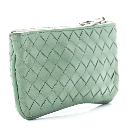 Bottega Veneta Nappa Intrecciato Key Case Light Green 3 of 12
