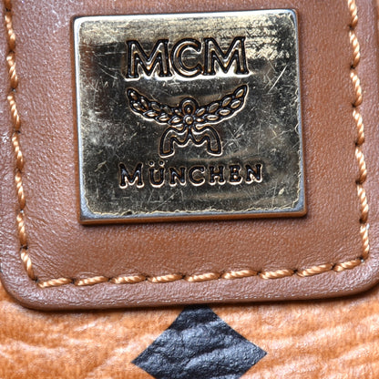 MCM Visetos Crocodile Embossed Medium Liz Shopper Tote Cognac 6 of 8