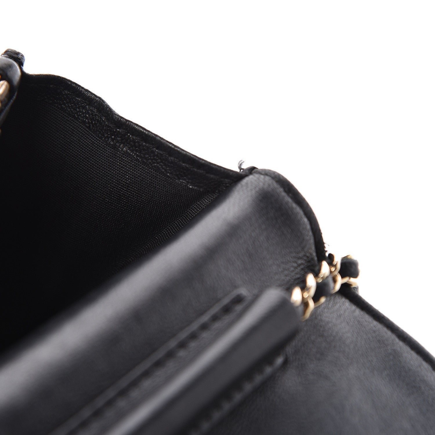 Chanel Lambskin Quilted Golden Class Wallet on Chain WOC Black 18 of 39