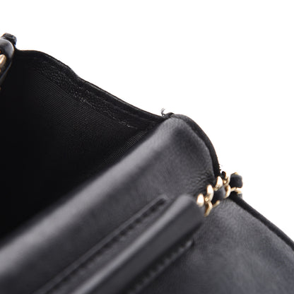 Chanel Lambskin Quilted Golden Class Wallet on Chain WOC Black 18 of 39
