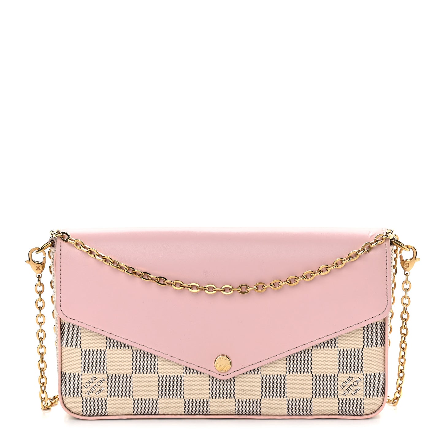 Damier Azur Calfskin Pochette Felicie Eau de Rose