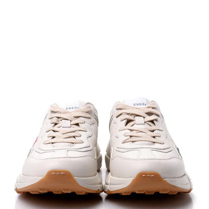 Gucci Calfskin Web Printed Mens Rhyton Sneakers 9.5 Mystic White 2 of 11