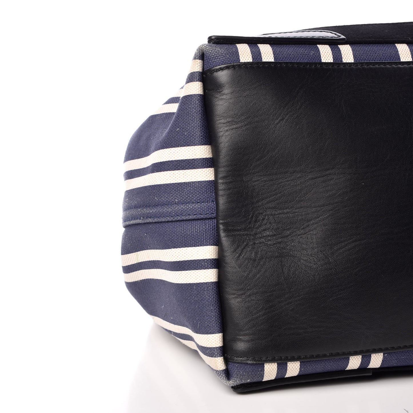 Canvas Navy Striped Cabas M Navy