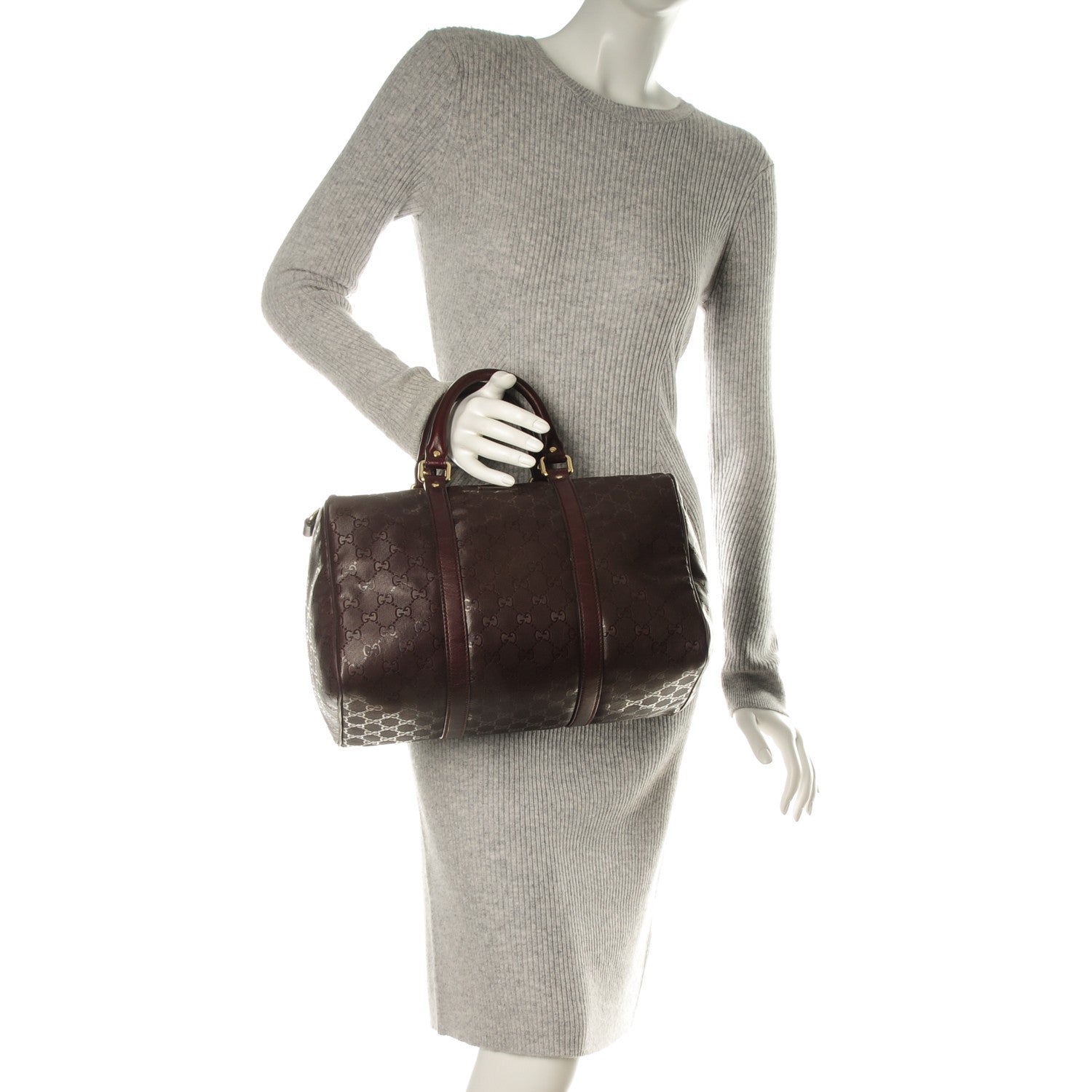 Gucci Imprime Monogram Medium Joy Boston Bordeaux 2 of 10