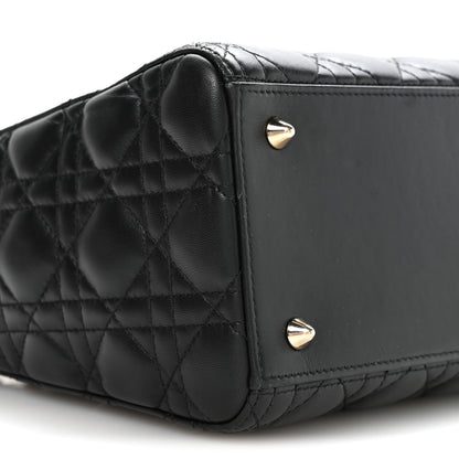 Christian Dior Lambskin Cannage Medium Lady Dior Black 8 of 9