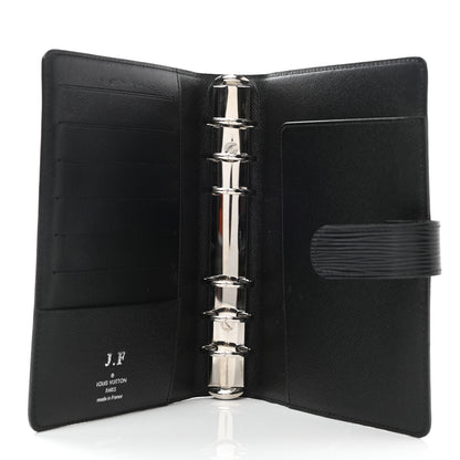 Louis Vuitton Epi Small Ring Agenda Cover Black 5 of 7