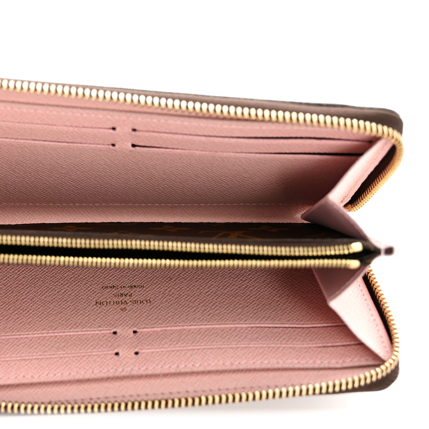 Monogram Clemence Wallet Rose Ballerine