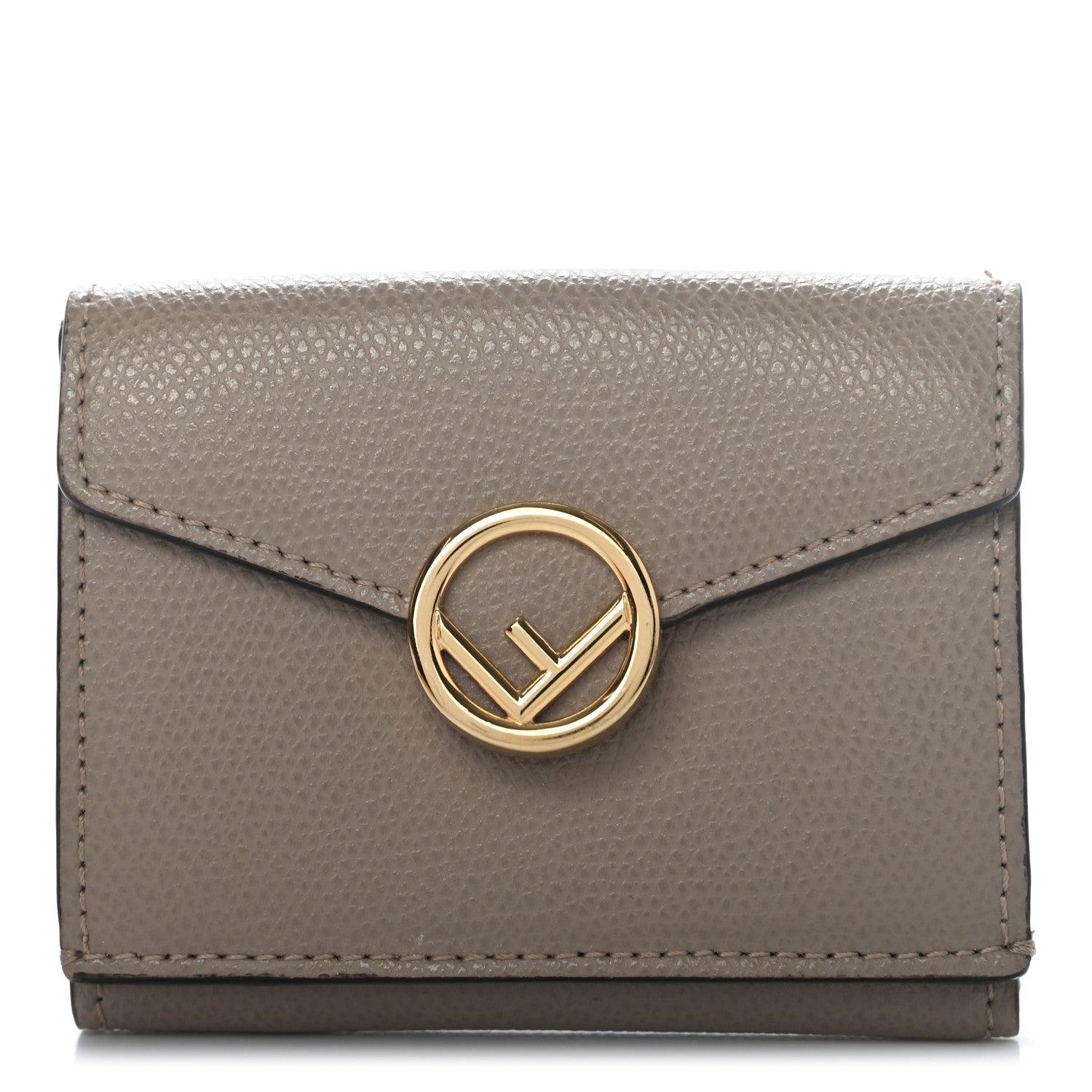 Fendi Vitello Cruise F is Fendi Micro Tri-Fold Envelope Wallet Tortora 1 of 8