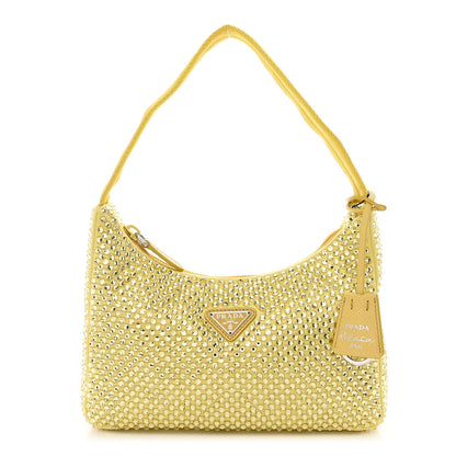 Prada Satin Crystal Mini Re-Edition 2000 Bag Ananas 1 of 10