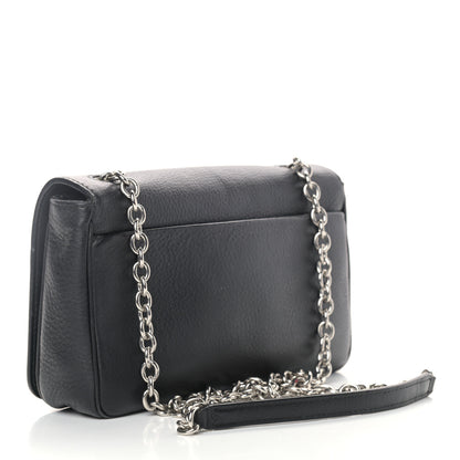 Balenciaga Pebbled Calfskin Everyday Chain Wallet Black 3 of 14