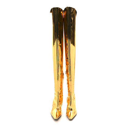 Bottega Veneta Over the Knee Boots 39 Gold 2 of 6