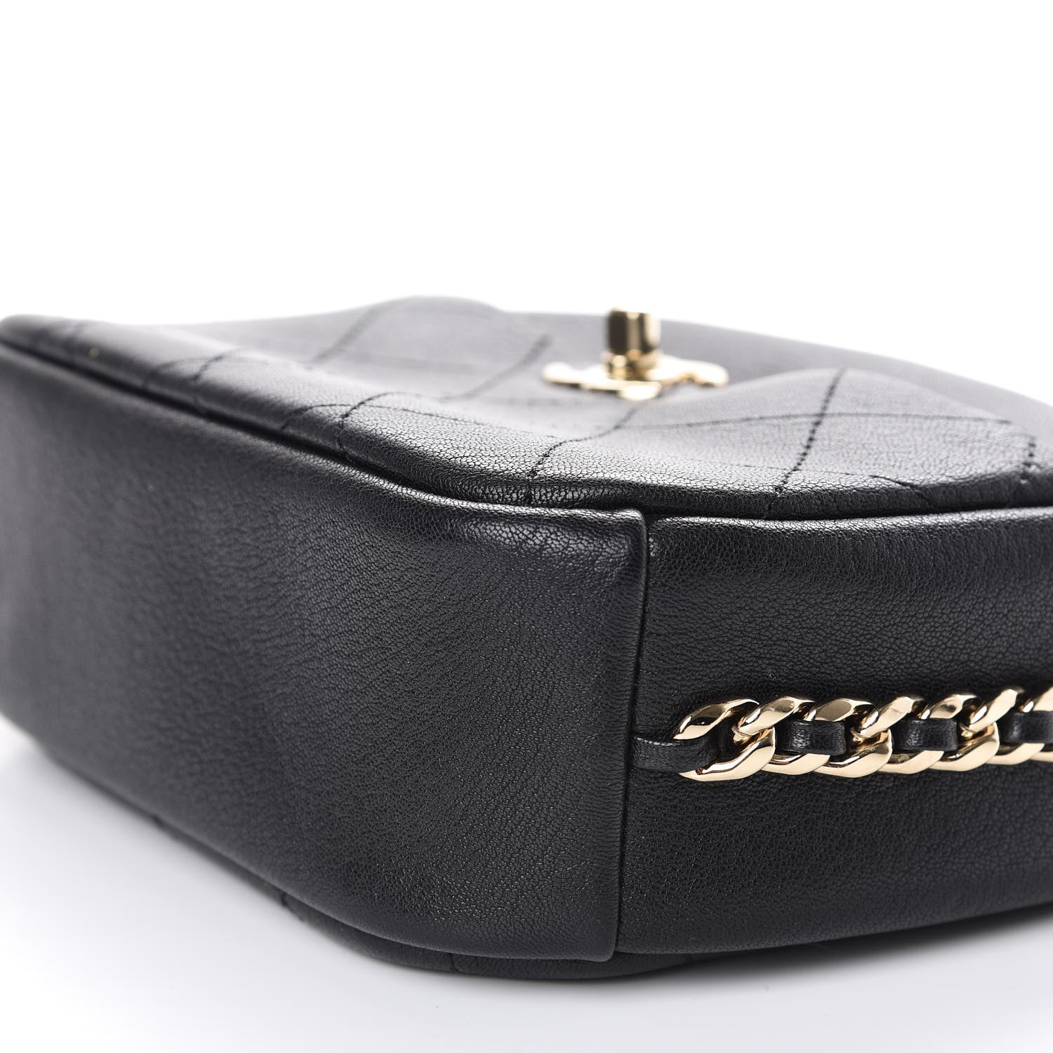 Chanel Goatskin Quilted Small Casual Trip Camera Case Black 7 of 15