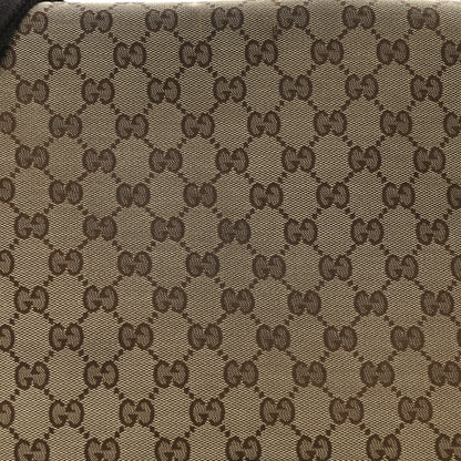 Gucci Monogram Small Flap Messenger Bag Beige Dark Brown 8 of 10